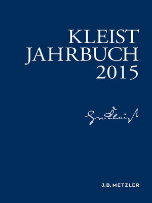 cover image of Kleist-Jahrbuch 2015